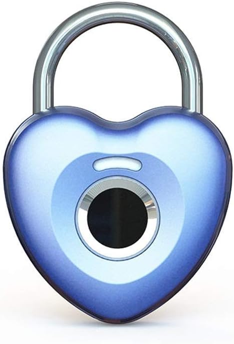 Smart Touch Blocco in Metallo con Impronta Digitale Antifurto Impermeabile Smart Keyless per Armadietto della Palestra, Armadietto della Scuola, Zaino, Valigia, Deposito di Viaggio (Size : Blue)
