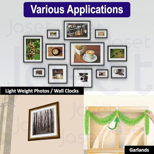 Image of Innovations Wall Mounting Nails /Hooks (Large-Big Size) - Multi Purpose, Non-Trace Invisible, No Drill Installation for Hanging Light Weight Photo Frames, Wall Clocks, Keys - Pack of 200 Pieces