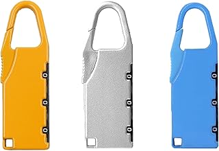 Combination Lock, 3 Digit Combination Padlocks Lock, cadenas Valise Voyage, Lock Outdoor Combination Lock for Cabinets School Gym Locker, Toolbox and Fence, 3 Pack(Colour Random)