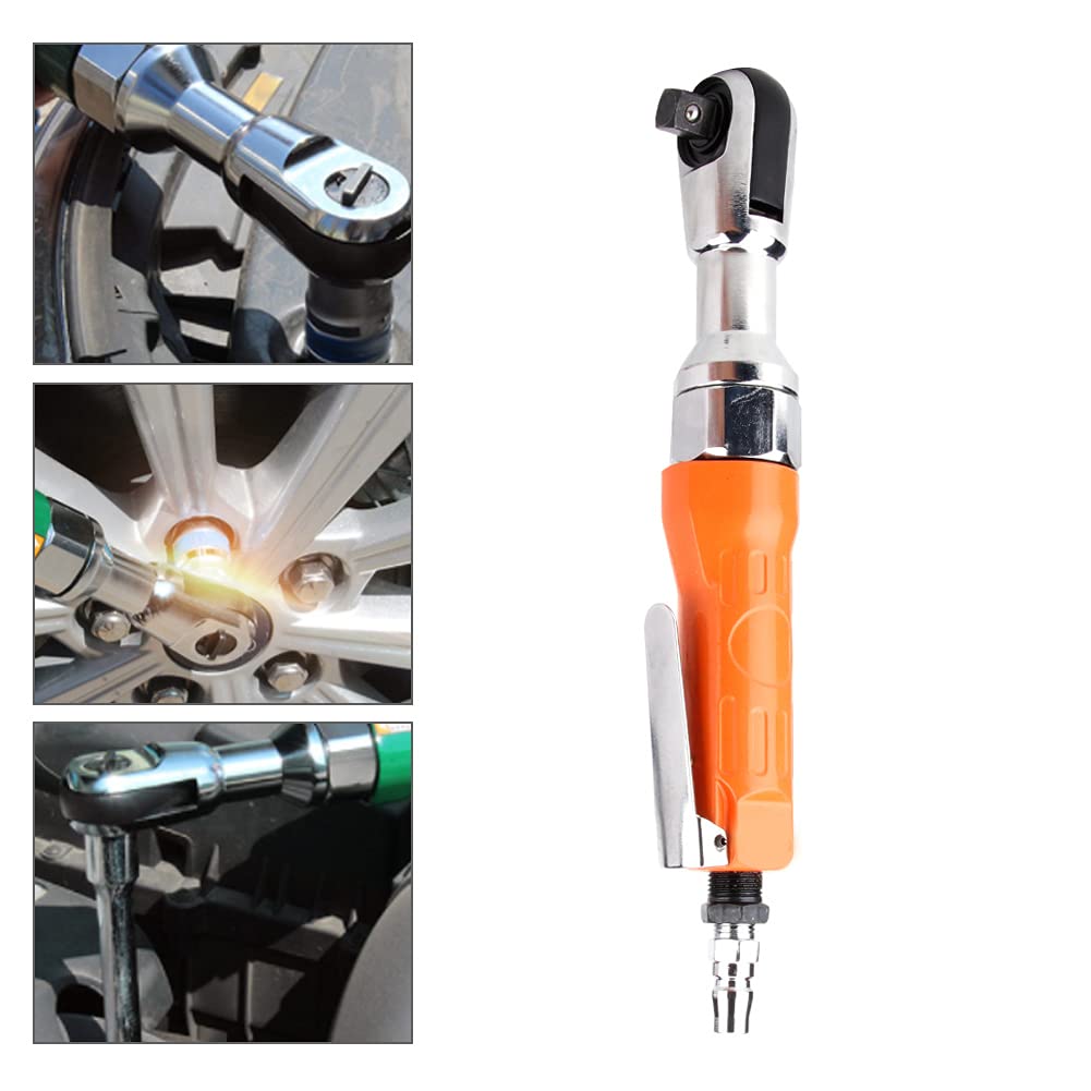 Chiave a cricchetto pneumatica ad alta torsione con attacco quadro 1/2 pollice, utensile pneumatico compatto, leggero e con impugnatura ergonomica per riparazioni in officina