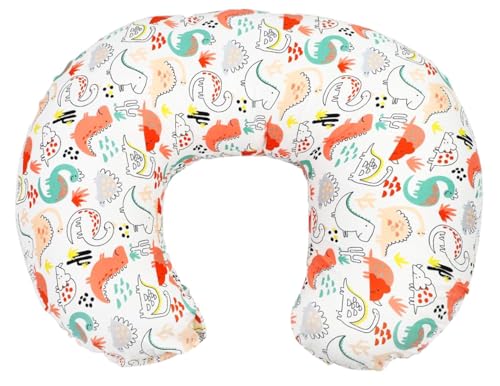 Image of Ezencon Nursing Pillow Cover Cotton for Breastfeeding - Soft Feeding Pillowcase Slipcover Fits Standard Nursing Pillow and Positioner Case for Baby Girl and Boys Cover Only (C-Dinosaur-2)