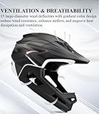Full Face MTB Helmet with Detachable Chin Guard - Adjustable Bike Helmet for Cycling, Skateboarding, Climbing, Mountain Road Bike, BMX - 56cm-62cm- Black - Image 4