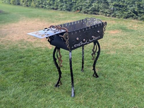 Mangal Grill aus Stahl für 10 Spieße –...