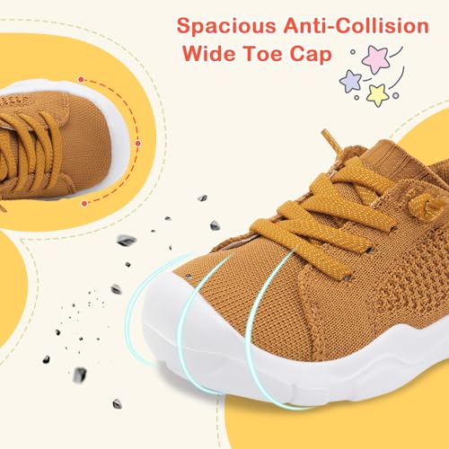 Image of LeIsfIt Toddler Shoes Boys Girls Wide Toe Box Breathable Slip-On Sneakers Kids Lightweight Barefoot Feel Shoes for Everyday Play