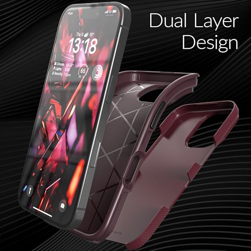 Image of Crave Dual Guard Compatible with iPhone 16 Case, Compatible with MagSafe Shockproof Protection Dual Layer Case for Apple iPhone 16 (6.1 inch) - Berry