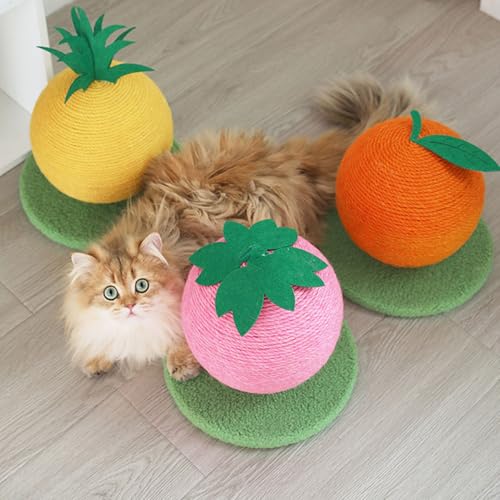 Rascador para gatos en forma de fruta de sisal ecológico miniatura 7