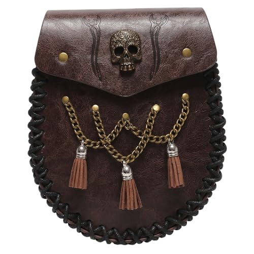 Riñonera sporran para kilt de cuero gótico ideal para festivales medievales