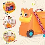 B. toys Lolo – bagaż podręczny dla dzieci, walizka podróżna z oświetleniem i dźwiękiem, bagaż dziecięcy do siedzenia na górze, z miejscem do przechowywania, dla dziewcząt i chłopców od 2 lat