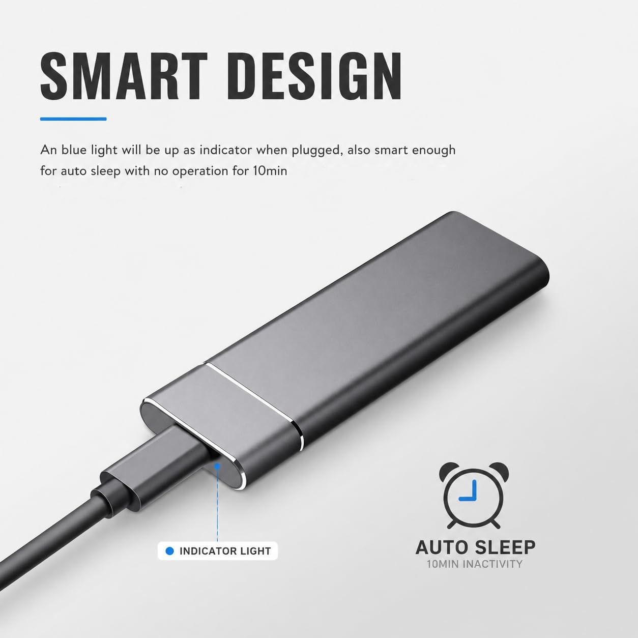 External Hard Drive128GB,Portable Solid State Hard Drive, Ultra Slim External SSD Compatible with Windows PC, Mac, Laptop (128GB Silvery)
