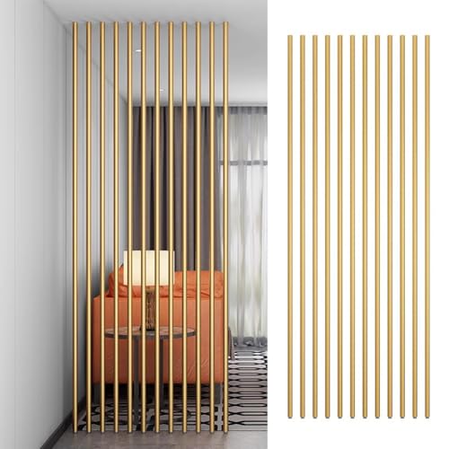 Separador de pared de privacidad ajustable, divisor de habitación de listones de metal para el hogar, oficina y restaurante, separador de espacio elegante de 63 pulgadas de alto, solución flexible de