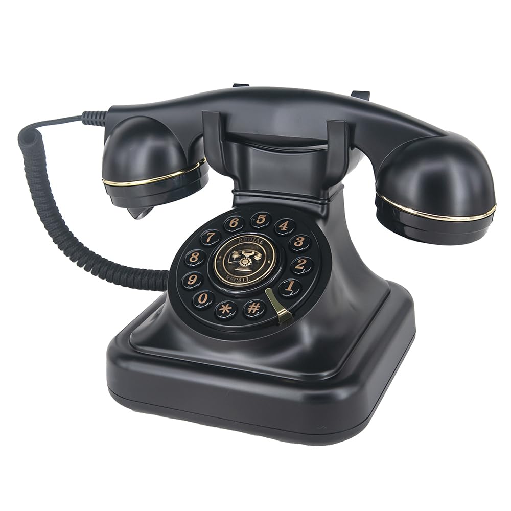 Téléphone terrestre vintage noir le cadeau idéal pour amateurs d'objets rétro - 7