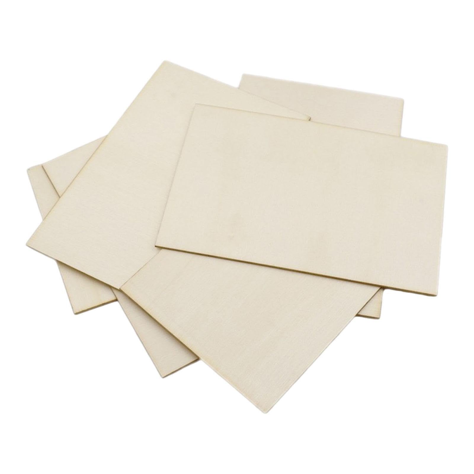 PIXZCSA Unfinished Wood Board Set for Crafting Model Buildings and for Creative Scale Projects Basswood Sheets Good for Making Plane Model Crafts Unfinished