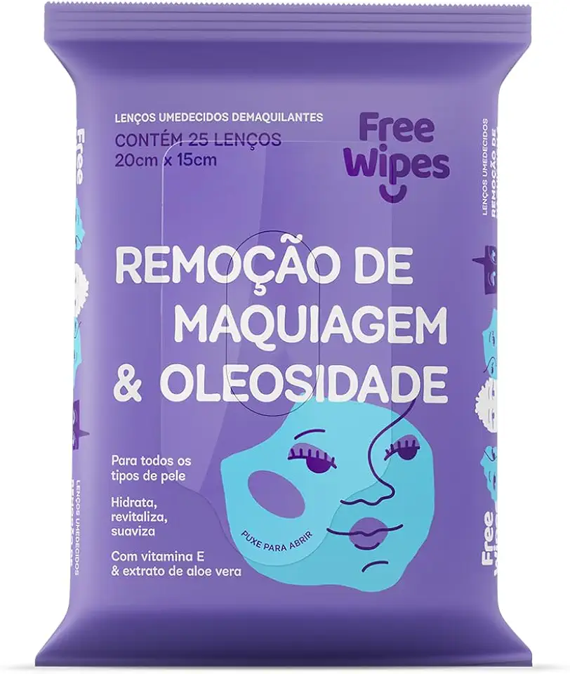 Free Wipes Lenço Umedecido Demaquilante
