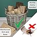 Wrenbury Log Basket for Wood Burner Indoor 30cm - Round Wicker Storage Basket - Kindling Basket Storage - Small Wood Basket for Logs - Log Store Indoors - Fireside Basket