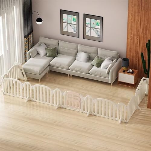 ベビーサークル 折りたたみ ベビーサークル プレイヤード ベビーフェンス 高さ60cm ドア付き ジョイント式 ドアロック機能 自由調整 組立簡単 赤ちゃん 出産祝い 屋内用ベビーセーフティフェンス グラウンドフェンス (全長4.54m)