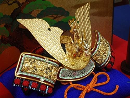 巾50cm 卓上極兜飾り 本格五月人形 ちりめん鯉のぼり 京都龍虎堂製