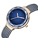 Produktbild HNNH Fashion Watch Rose Gold Bestecke Blau Frauen-Mädchen-Dame Einfache Quarz-Uhr 32mm Edelstahlgewebe Gürtel Mode Raincoat 3ATM Souvenirs Studenten Dekoration Ladies Watch (Farbe : Blue)