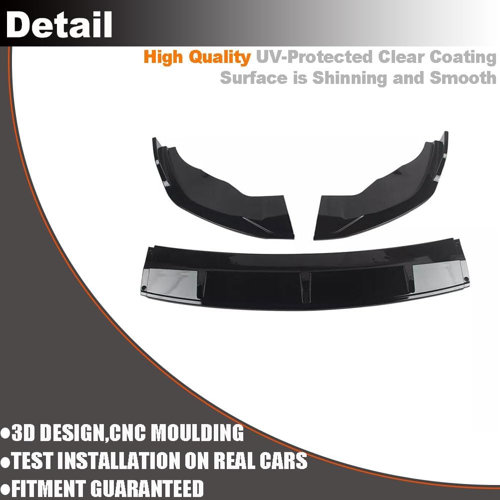 MCARCAR KIT Gloss Black Front Bumper Lip Fits for BMW 2 Series F44 M Sport 216i 218i 220i 228i M235i XDrive 2020-2023 ABS Chin Spoiler Splitter Protector Air Dam Factory Outlet