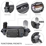 Bauchtasche Herren,Gürteltasche Herren,Bauchtasche Mit Flaschenhalter,Schwarz,Handy Gürteltasche,Bauchtasche Hund,Hüfttaschen