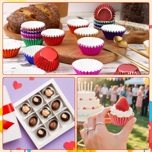 Mini envoltorios metálicos para Navidad y repostería creativa de bombones o dulces 6