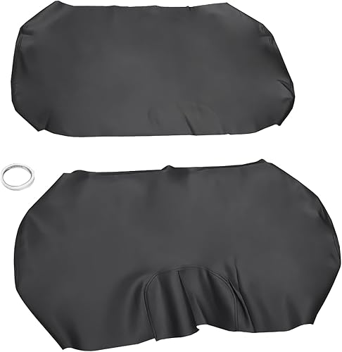 BuliBoao Juego de fundas de asiento delantero para carrito de golf E-Z-Go TXT, cuero de microfibra, color negro