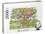 Gelegte Größe des 2000-Teile-Puzzles: 90 x 67 cm