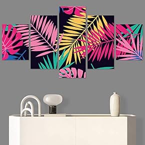 SIGNWIN 5 Panel Canvas Wall Art Modern Art...