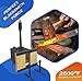 Propane Blacksmith Forge Single Burner with One Side Brick Door, 2600F Rated, Gas Forge for Knife Making Farrier Forging Blacksmith Tools Equipment - Rectangle Shape Steel Forge