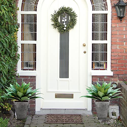 Velener Artificial Agave Fake Plant, 28 Inches, Large Size - Faux Outdoor Plants Yard Garden Decor Greenery Emerald Green Cactus Succulent Planter Filler For Home Indoor Room Decor, Uv Resistant #TOP2