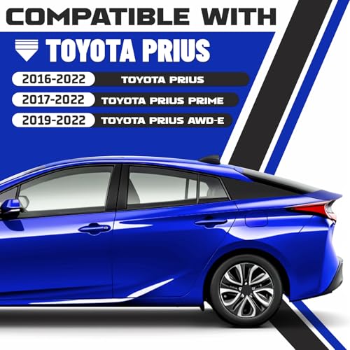 HECASA Rear Quarter Moldings Compatible with 2016-2022 Toyota Prius Prime AWD-e Outer Pillar Molding Cover Applique Window Trim Panel Replace for 62505-47012 62506-47012 Pair Driver & Passenger by HECASA - Image 2