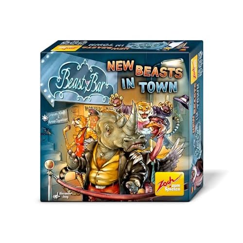 Zoch 601105156 - Beasty Bar New Beasts in Town - Das charakterstarke Kartenspiel mit XXL-Karten in neuer Schachtelgröße, ab 8 Jahren