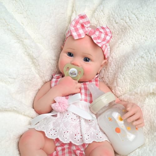 Muñeca Bebé Reborn Silicona 16 pulgadas 5.73lb con accesorios miniatura 3