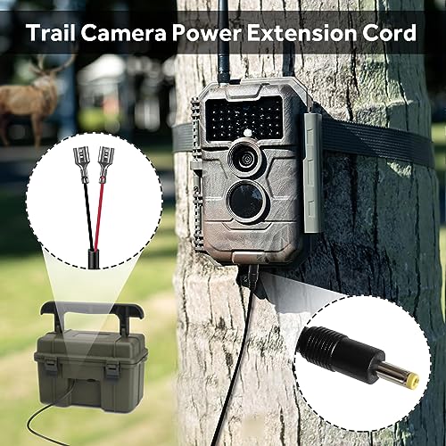 image for Udibas 79-Inch Trail Camera Power Cable: 4.0x1.7mm DC Plug, External P