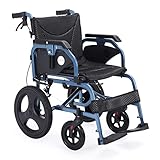 Medwarm Foldable Lightweight Wheelchair with Handbrakes, Wheelchairs for Adults, Weights Only 28.5 lbs, Durable Square Tube and Flip Up & Height Adjust Armrest (15inch Rear Wheel)