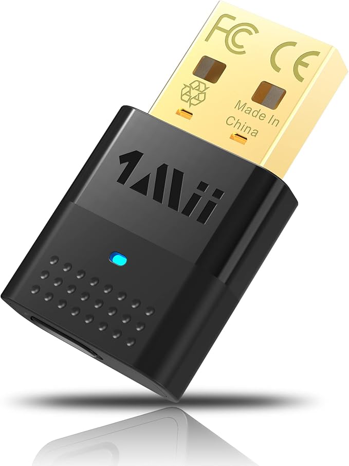 1Mii Bluetooth 5.2 USB Audio Transmitter Adapter for PC PS4