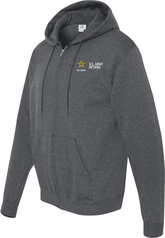 MilitaryBest U.S. Army Retired Full Zip Hoodie