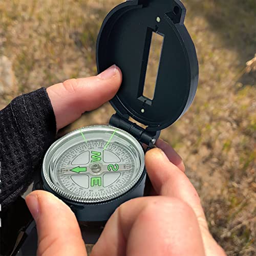 Lensatic Compass Hiking Backpacking Compass | Orienteering Compass Camping Navigation - Boy Scout Compass for Kids | Professional Field Compass for Map Reading - Best TurnOnSport Survival Gifts - Thumbnail 6