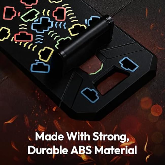 Solid Push Up Board | 20-in-1 Home Workout Equipment | Multi-Functional Pushup Board For Men & Women | Professional Pushup Stands For Chest Muscles