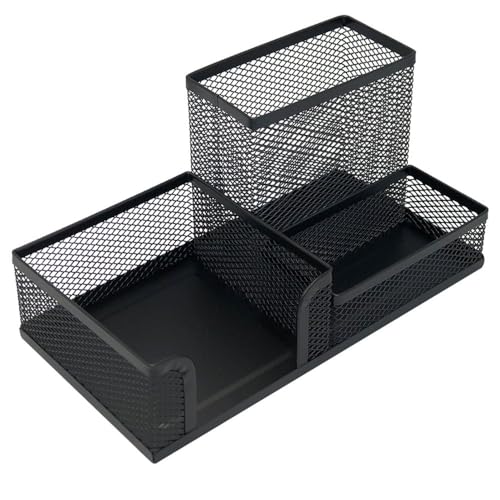Organizador Porta Cartas e Papeis para Mesa Aramado Preto