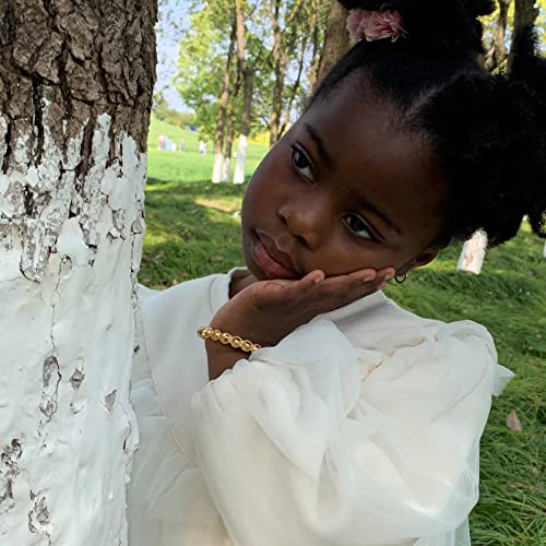 Ethlyn 2Pcs/Lot Baby Bracelets For Little Boys Girls Gold Plated Bracelets Birthday Present For Kids Toddlers Jewelry #TOP2