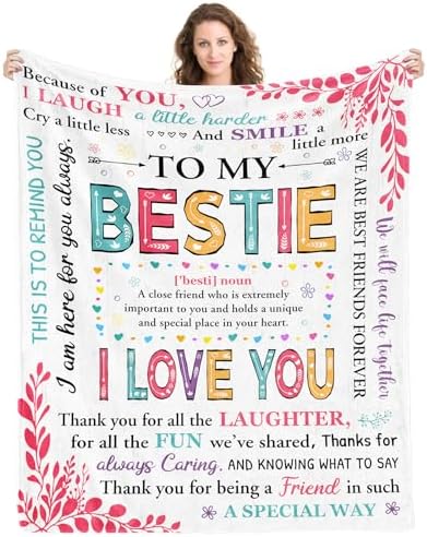 Custom Blanket - Personalized Best Friend Birthday Gifts For Women - Wrap Yourself In My Hug