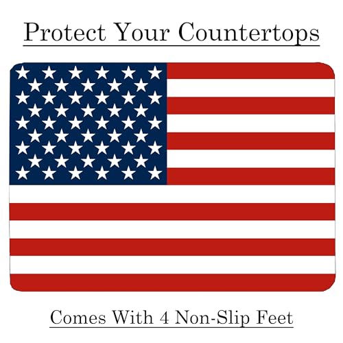 Tabla de Cortar Rectangular de Vidrio Templado USA Flag miniatura 5