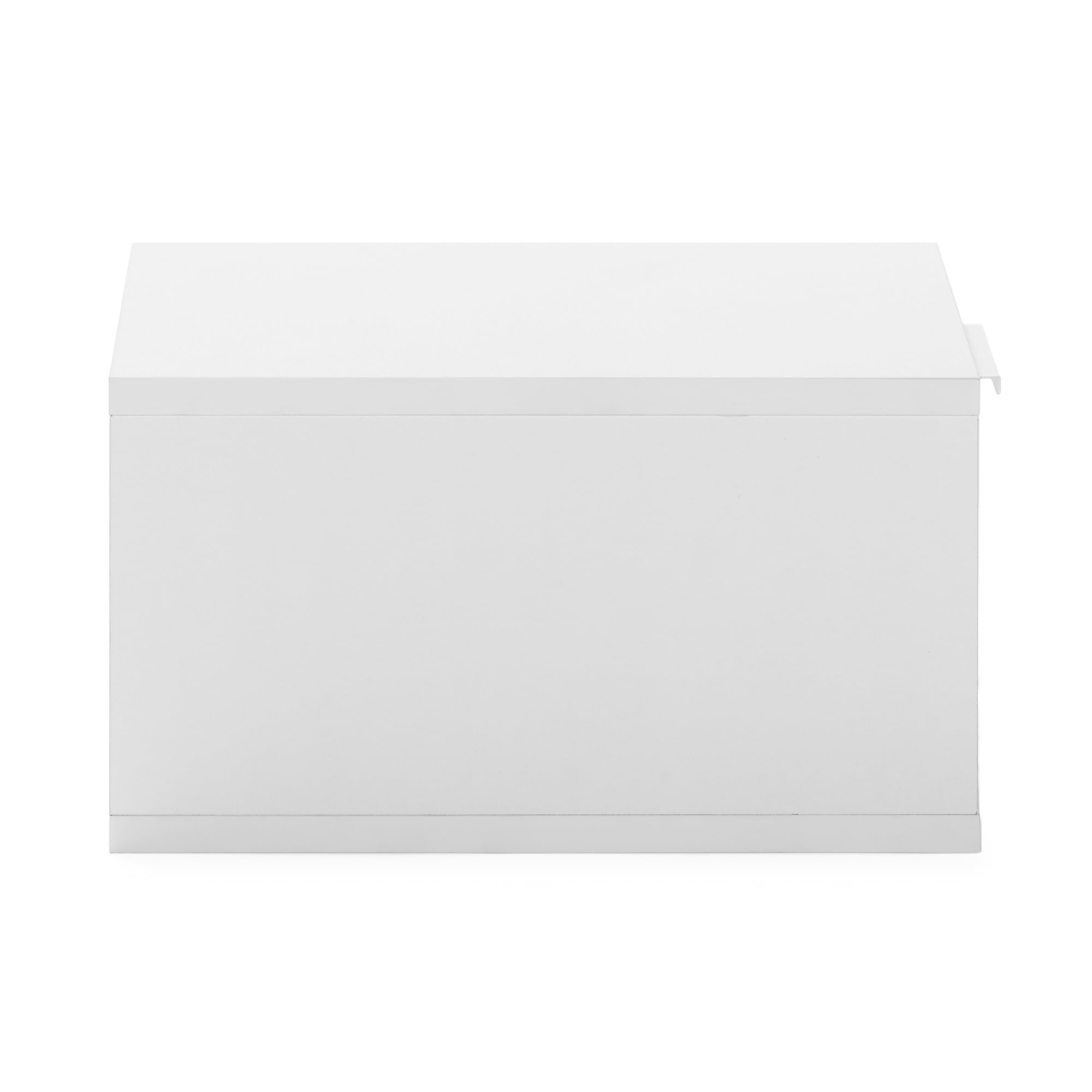 HOMN LIVING Mesita de Noche Flotante Auri 1 cajón Color Blanco, 40 cm (Ancho) 35 cm (Profundo) 19 cm (Altura)
