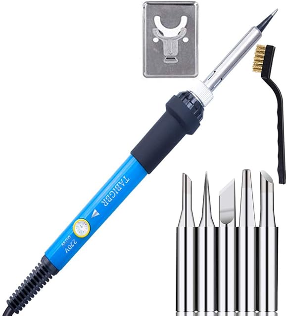 Wood Burning Tools Kit Professional Pyrography Pen Set with Adjustable Temperature Included Embossing/Carving/Soldering Tips and Stand for DIY Wood/Leather/Gourd Arts Crafting Supplies UK Plug(8Pcs)