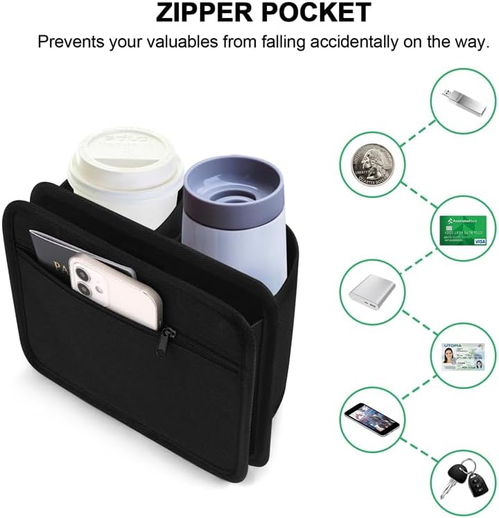 Miniatura 5 de Accmor Portavasos de viaje para equipaje, soporte universal para maleta, manos libres, para bebidas, taza de equipaje, regalos para viajeros,