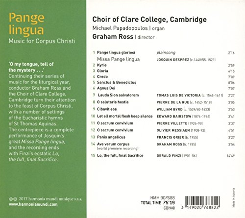 Pange Lingua: Music For Corpus Christi