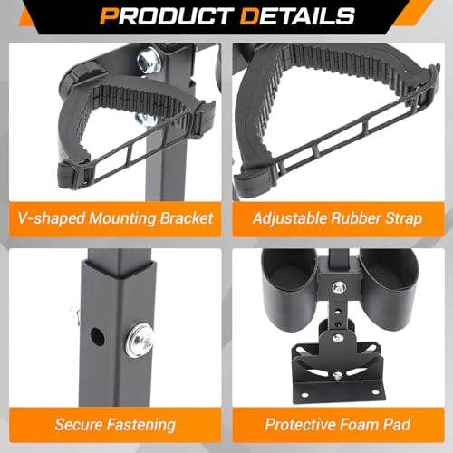 Colingmill UTV Gun Holder UTV Gun Rack, Stand up Equipment Mount Holder Clamps Accessories Compatible with Golf Cart Vertical Floor Mount Truck