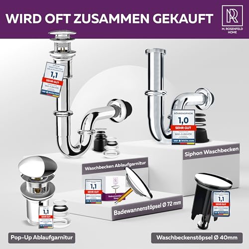 M. ROSENFELD HOME Strahlregler Wasserhahn Aufsatz Küche & Bad M24 Wassersparen 5 l/min - High Tech Anti Kalk Wasserhahn Sieb mit Kugelförmige Filter - Luftsprudler aus Messing - In Italien hergestellt