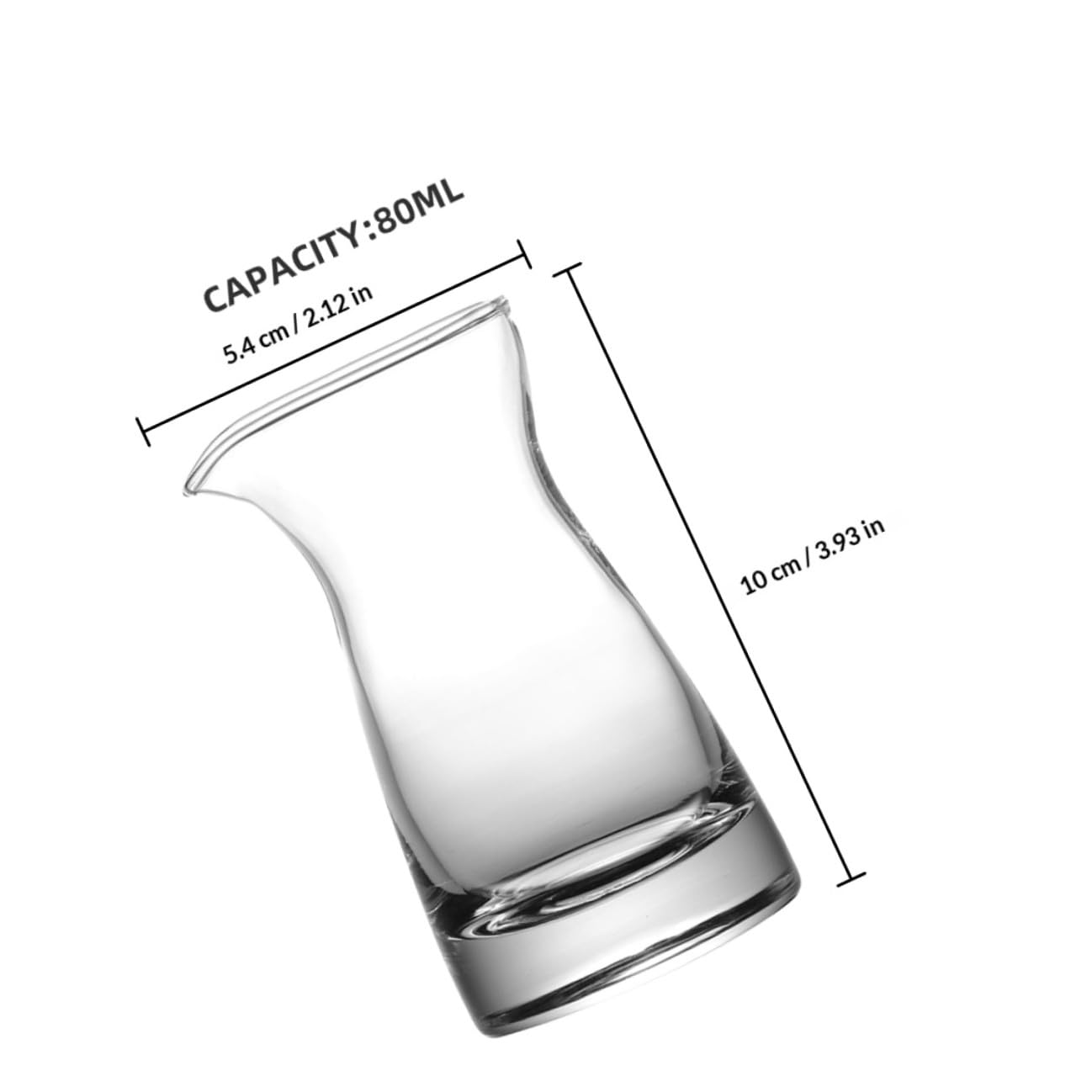 Tofficu Milchkännchen Elegantes Design 80ml Fassungsvermögen 6 Stück aus Glas zum Frischhalten von Milch und Soßen für Küche und Zuhause