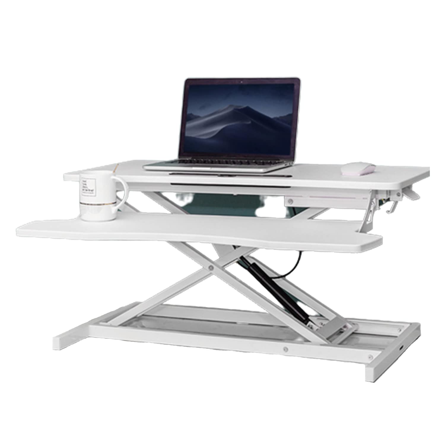 SYGA Height Adjustable Standing Table Computer Lifting Laptop Desk Converter Desk Lifting Legs 80 X 40 X 15 Cm (White) | Black Finish (B0B3VKHLL3) Amazon Price History, Amazon Price Tracker